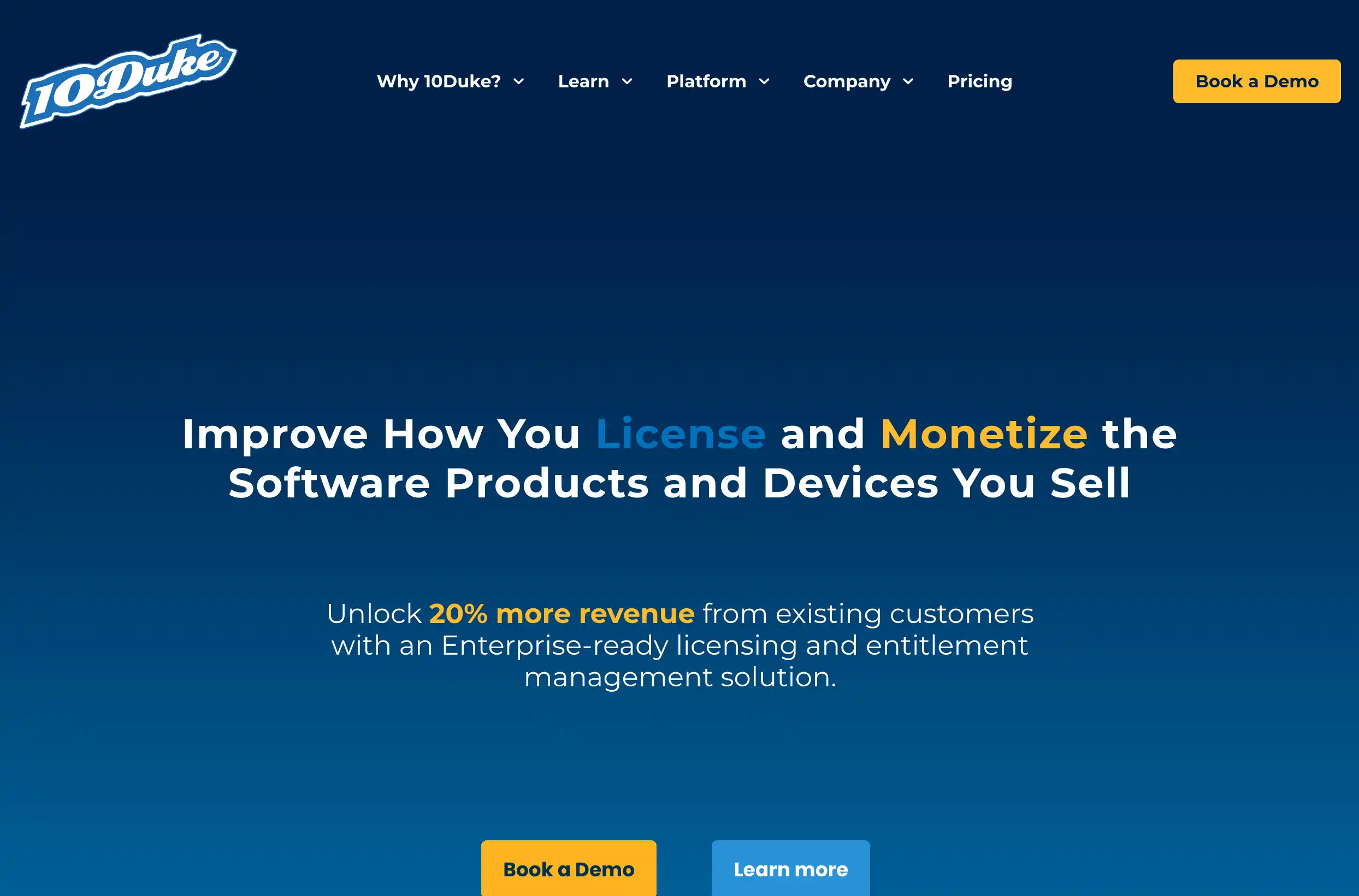 10Duke Enterprise homepage screenshot
